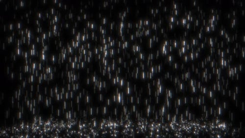 Glowing Monochromatic Heavy Rainfall Floor Background Loop