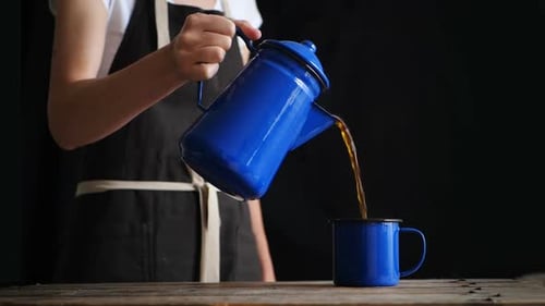 Coffee From Pot in Coffee Shop Cafe Seamless Cinemagraph