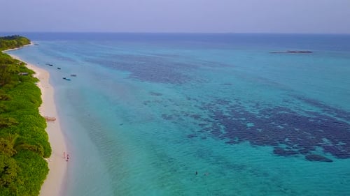 Aerial abstract of sea view beach by blue sea with sand background