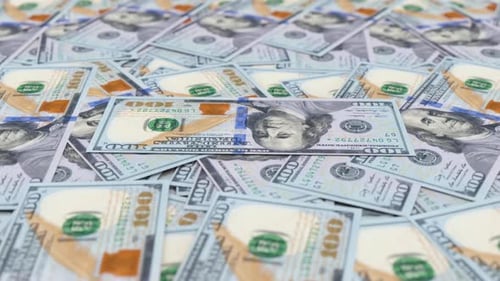 Rotierende neue Hundert-Dollar-Banknoten 4K Looped