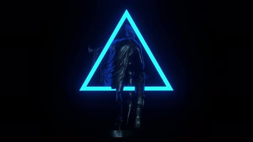 Skulptur Neon 05 4k