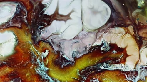 Abstract Fluid Paint Swirl Background Close Up