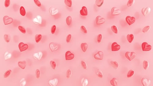 Floating Pink Hearts Background for Romantic Celebrations