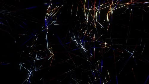 Abstract Glowing Geometric Lines Network Background Loop