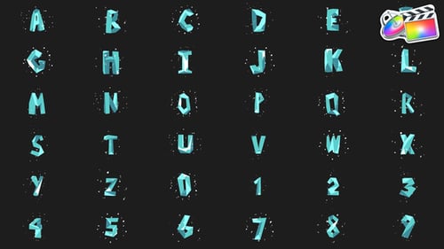 Christmas Ice Font Alphabet | FCPX