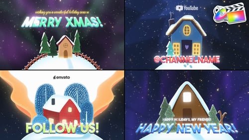 Christmas Houses Greetings for FCPX