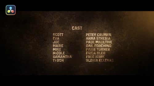 Dramatic Cinematic Grunge Text Credit Reveal