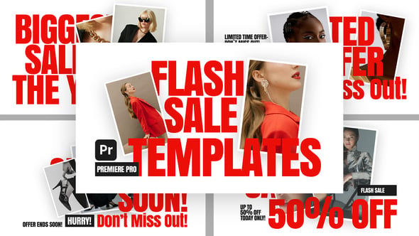 Flash Sale Animated Templates For Premiere Pro, Openers ft. flash sale ...