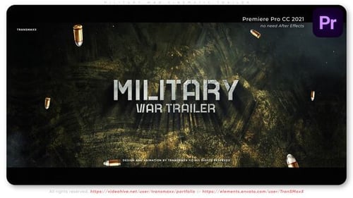 Intense Cinematic War Trailer Title Sequence with Grungy Effects