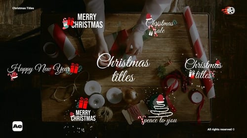 Animated Christmas Titles with Festive Icons