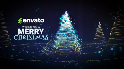 Dynamic Christmas Greeting with Particle Tree Reveal