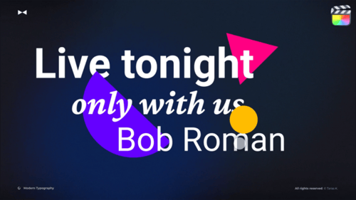 Stylish Modern Typography \ FCPX