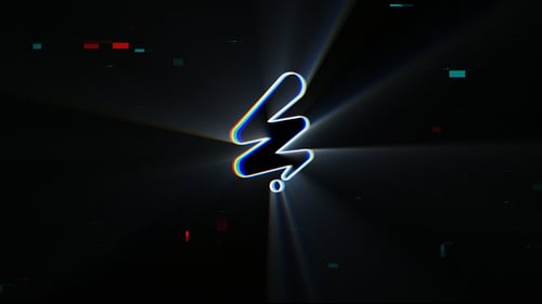 Digital Glitch Logo Reveal with Chromatic Aberration