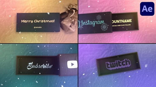 New Year Gift Box Logo for After Effects