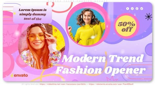 Colorful Fashion Showcase Opener with Trendy Motion Graphics