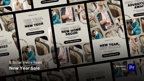 Social Media Reels - New Year Sale Premiere Pro Templates