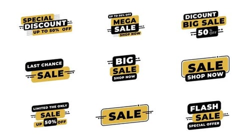 Animated Sales and Discount Badges for Marketing Promotions