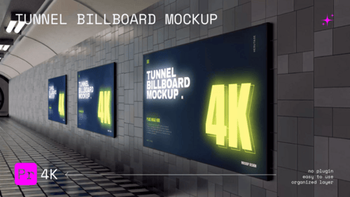 Tunnel Billboard Mockup