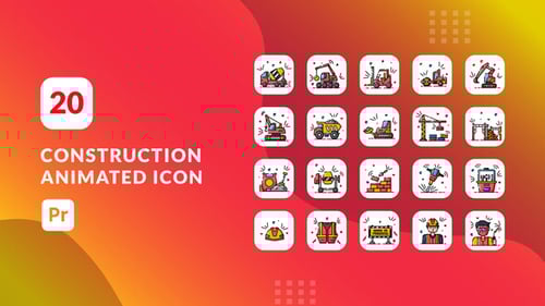 Animated Construction Industry Icons Pack