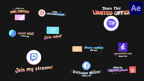 Tercios inferiores de After Effects en las redes sociales navideñas