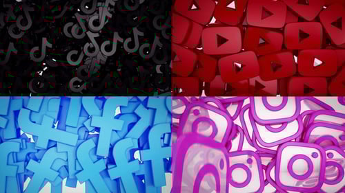 Clean 3D Social Media Logo Reveal Intro