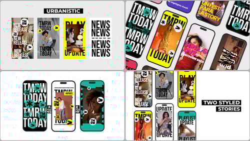 Dynamic Vertical Instagram Stories with Modern Typography