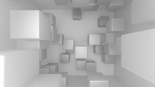 Abstract Moving Geometric Cubes Background Loop