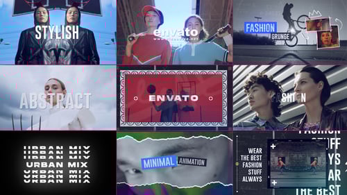 Abstract Grunge Fashion Opener Dynamic Text Reveal