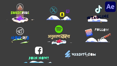 Tercios inferiores de Snow en las redes sociales | After Effects