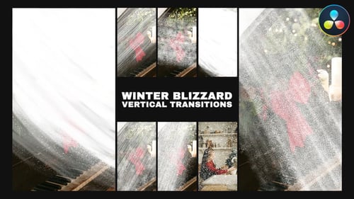 Winter Blizzard Vertical Transitions | DaVinci Resolve