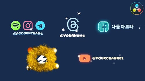 Christmas Social Media Lower Thirds Stop Motion | DaVinci Resolve