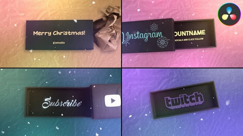 New Year Gift Box Logo for DaVinci Resolve
