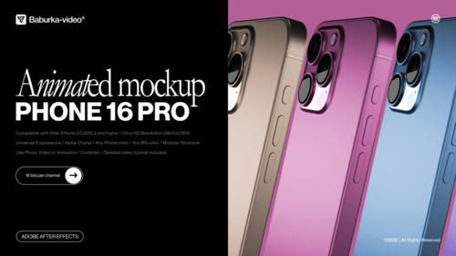 Animated Mockup | Phone 16 Pro