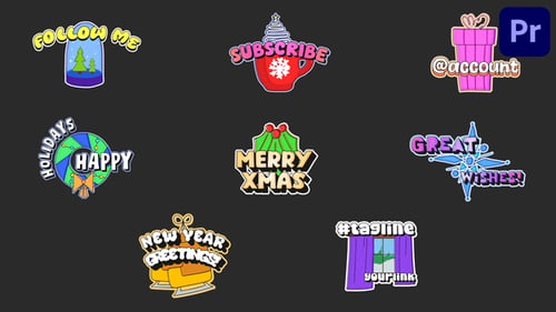 Christmas Logo Badges for Premiere Pro