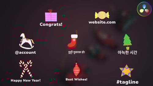 Xmas Toy Icons for DaVinci Resolve