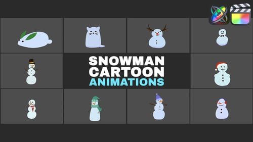 Snowman Cartoon Animations for FCPX