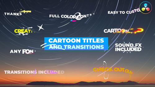 Cartoon Titles And Transitions | DaVinci Resolve