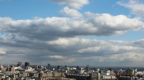 Aerial View on the City (Time Lapse)