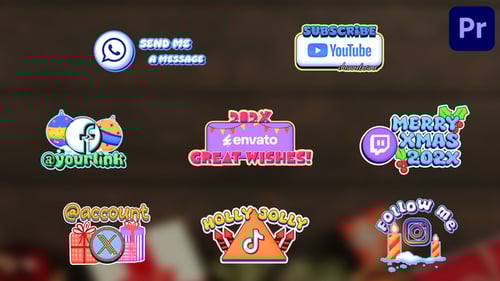 Animated Whimsical Christmas Social Media Lower Thirds