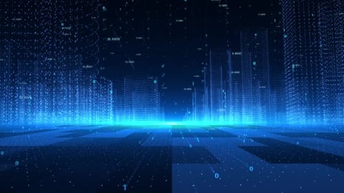 Cool Future Science And Technology Holographic Smart City High Rise Building Model Space Promotion