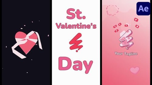 St. Valentine's Day Vertical Logo | After Effects