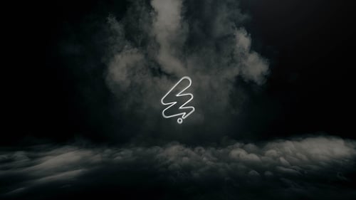 Dramatic Smoke Outline Logo Reveal Animation