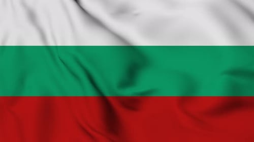 Bulgarian Flag Waving Seamless Loop Animation