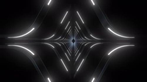 4k Schwarz-Weiß-Neonmuster 8