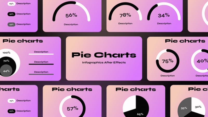 Dynamic Animated Pie Charts for Data Visualization, Infographics ft ...