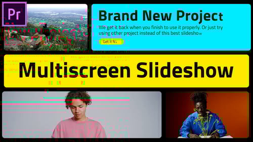 Colorful Multiscreen Slideshow MOGRT for Premier Pro