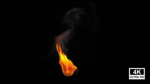Feuer mit Rauch