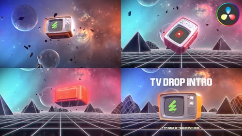 TV Drop Intro for DaVinci Resolve