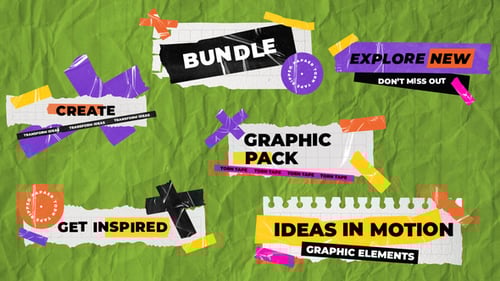 Motion Graphics: Grunge Ripped Paper Titles & Lower Thirds