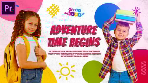 Kids Promo Slideshow MOGRT for Premier Pro